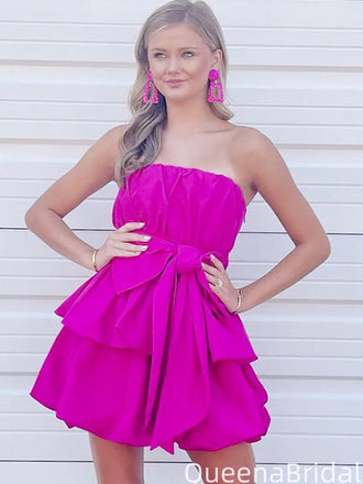 Elegant Strapless A-line Short Mini Homecoming Dress,QB1029