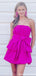 Elegant Strapless A-line Short Mini Homecoming Dress,QB1029