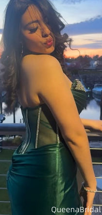 Elegant Strapless V-neck Mermaid Long Formal Gown to Impress,WGP2009