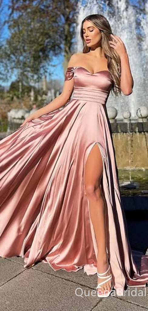 Sexy Strapless Sweetheart Side Slit Evening Gown Long Prom Dresses ,WGP622