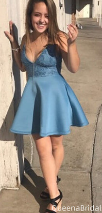 Gorgeous Strapless V-neck A-line Short Mini Homecoming Dress,QB1033