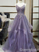 Gorgeous Grape Lace Appliques A-line Long Party Dress Prom Dresses ,WGP1827