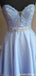 Elegant V-neck Notched A-line Short Mini Homecoming Dress,QB1036