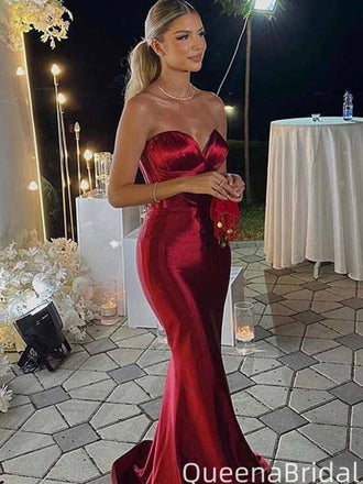 Elegant Strapless V-neck Mermaid Long Formal Gown to Impress,WGP2111