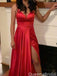 Elegant Spaghetti Strap V-neck A-line Long Formal Gown to Impress,WGP2114