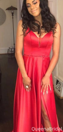 Elegant Spaghetti Strap V-neck A-line Long Formal Gown to Impress,WGP2114