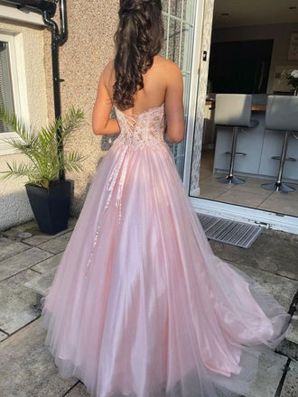 Sexy Off Shoulder Sheer Corset Lace Appliques Tulle Evening Gown Long Prom Dresses ,WGP613