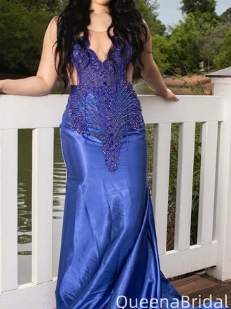 Sexy V-neck Mermaid Long Formal Gown to Impress,WGP2122