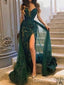 Gorgeous Sexy Emerald Green Lace Appliques Sweetheart Tulle Strapless Mermaid Evening Gown Long Formal Dresses Prom Dresses ,WGP760