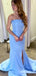 Strapless Sheath Evening Gown Maxi Long Formal Dresses Prom Dresses with Side Slit ,WGP991