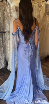 Gorgeous Spaghetti Strap Off-shoulder Mermaid Long Formal Gown to Impress,WGP2125