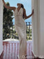 Elegant White Halter Open Back Sheath Long Party Dress Prom Dresses ,WGP1846