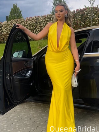 Gorgeous Halter Sleeveless Mermaid Long Formal Gown to Impress,WGP2128