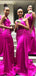 Elegant Pink Sleeveless Pleats Simple Cheap Mermaid Long Bridesmaid Dresses, BDS0206