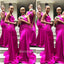 Elegant Pink Sleeveless Pleats Simple Cheap Mermaid Long Bridesmaid Dresses, BDS0206