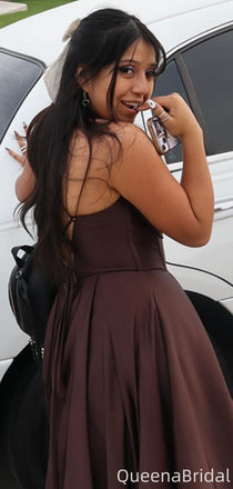 Elegant Spaghetti Strap V-neck A-line Long Formal Gown to Impress,WGP2053