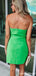 Casual Strapless Green Sheath Homecoming Dress Graduation Party Dress,QB0968