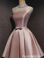 Elegant One-shoulder A-line Short Mini Homecoming Dress,QB1045