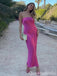 Stylish Strapless Fuchsia Sheath Long Party Dress Prom Dresses ,WGP1854