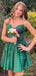 Gorgeous Sweetheart Spaghetti Strap A-line Short Mini Homecoming Dress,QB1047