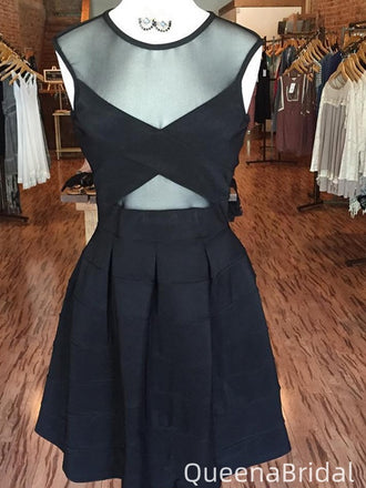 Sexy Illusion A-line Short Mini Homecoming Dress,QB1049