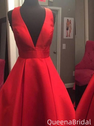 Elgeant Deep V-neck A-line Short Mini Homecoming Dress,QB1051