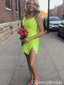 Casual Spaghetti Strap Sheath Short Mini Homecoming Dress,QB1052