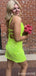 Casual Spaghetti Strap Sheath Short Mini Homecoming Dress,QB1052