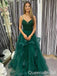 Sparkle Green Spaghetti Straps Sweetheart A-line Long Prom Dresses to Impress ,WGP1326