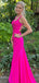 Elegant Pink Strapless Simple Spaghetti Strap Beading Evening Prom Dresses,WGP485