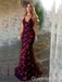 Sexy Open Back Lace Appliques V-neck Mermaid Evening Gown Maxi Long Formal Dresses Prom Dresses ,WGP832