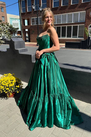 Elegant Green A-line Long Formal Gown to Impress,WGP1770