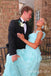 Elegant glamorous Sky Blue Sweetheart A-line Evening Gown Long Prom Dresses with Pleats,WGP674