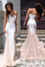 Lace Appliques Pink and White Strapless Sweetheart Evening Gown Maxi Long Evening Party Prom Dresses with Trailing ,WGP1223