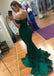 Sexy Mermaid Green Off Shoulder Long Party Prom Dresses,Evening Dresses,WGP374