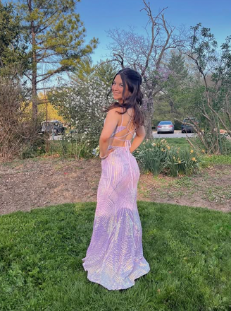 Sexy Purple Mermaid Spaghetti straps Long Formal Gown to Impress,WGP1812