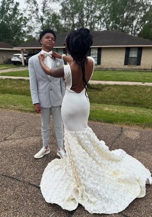 Sexy White Mermaid Long Formal Gown to Impress,WGP1825