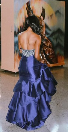 Elegant Blue Mermaid Sweetheart Long Formal Gown to Impress,WGP1816