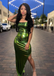 Sexy Green Spaghetti Straps Mermaid Long Formal Gown to Impress,WGP1819