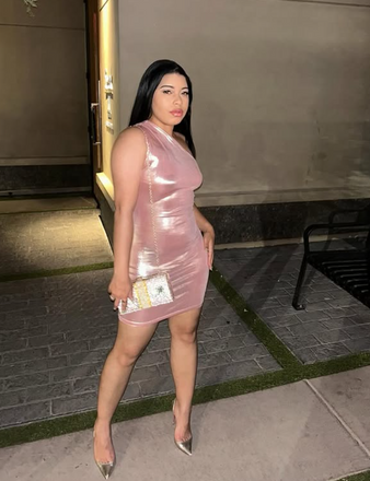 Sexy Pink One-shoulder Homecoming Dress Graduation Party Dress , QB0938