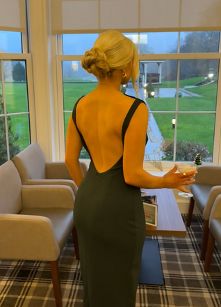 Elegant Green Sabrina Mermaid Long Formal Gown to Impress,WGP1844