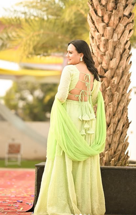 Elegant Green Lone Sleeve Long Formal Gown to Impress,WGP1847