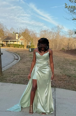 Elegant Green High-low Long Formal Gown to Impress,WGP1848