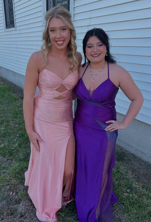 Elegant Purple V-neck Mermaid Long Formal Gown to Impress,WGP1878