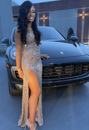 Sexy Sparkly V-neck Mermaid Long Formal Gown to Impress,WGP1867