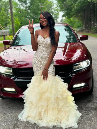 Elegant Ivory Mermaid Sweetheart Long Formal Gown to Impress,WGP1884