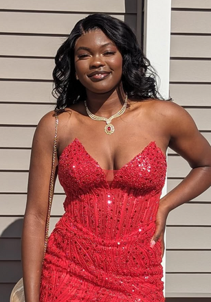 Sexy Red Sweetheart Mermaid Long Formal Gown to Impress,WGP1912