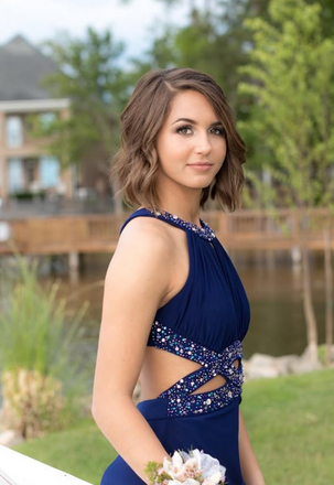 Elegant Blue Halter Slit Long Formal Gown to Impress,WGP1926