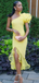 Sexy Yellow Mermaid Slit Long Formal Gown to Impress,WGP1943