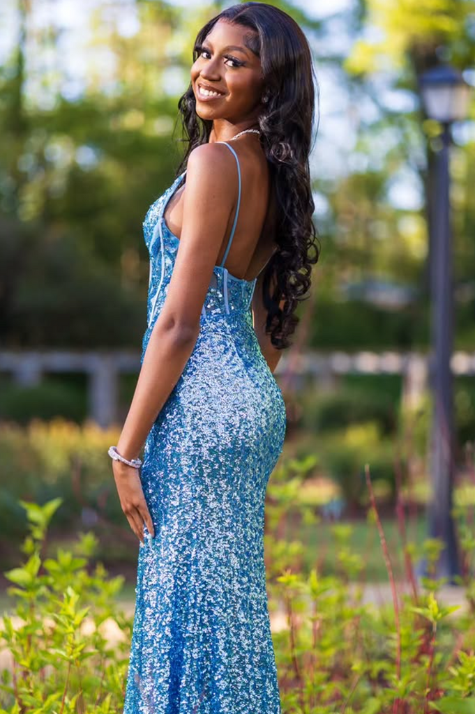 Sparkly Blue Mermaid Long Formal Gown to Impress,WGP1933